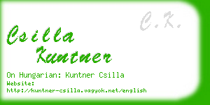 csilla kuntner business card